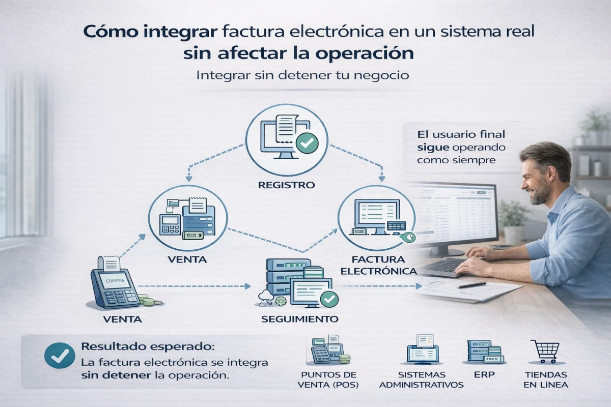 Cómo integrar factura electrónica en un sistema real sin afectar la operación