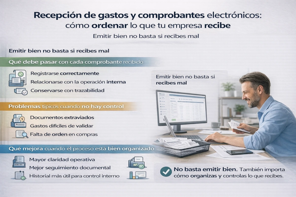 Recepción de gastos y comprobantes electrónicos: cómo ordenar lo que tu empresa recibe